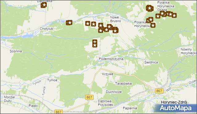 mapa Podemszczyzna, Podemszczyzna na mapie Targeo