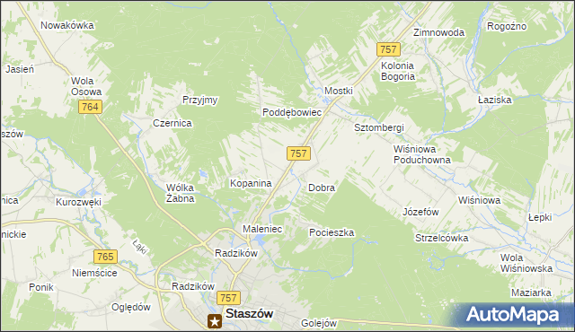 mapa Podmaleniec, Podmaleniec na mapie Targeo