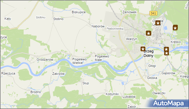 mapa Pogalewo Małe, Pogalewo Małe na mapie Targeo