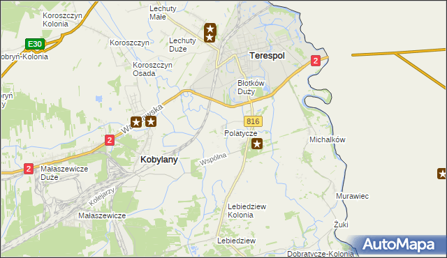 mapa Polatycze, Polatycze na mapie Targeo