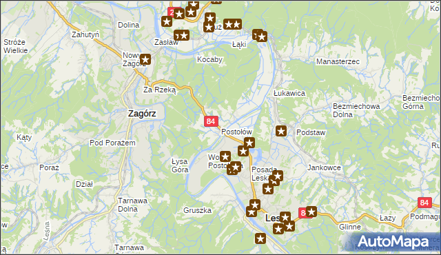 mapa Postołów, Postołów na mapie Targeo
