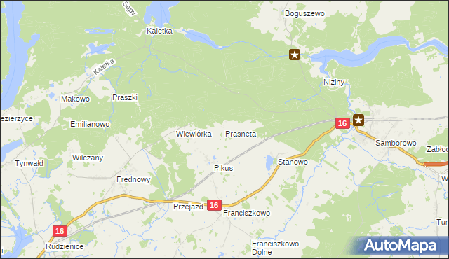 mapa Prasneta, Prasneta na mapie Targeo