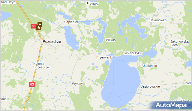 mapa Przerwanki, Przerwanki na mapie Targeo