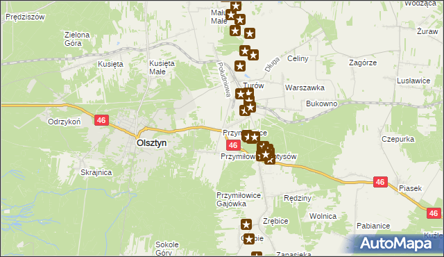 mapa Przymiłowice, Przymiłowice na mapie Targeo