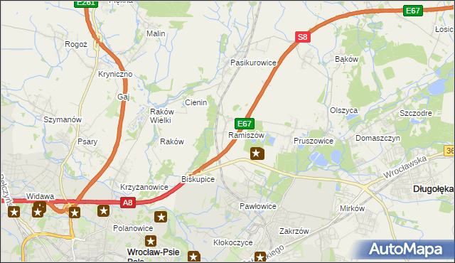 mapa Ramiszów, Ramiszów na mapie Targeo