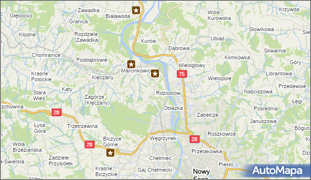 mapa Rdziostów, Rdziostów na mapie Targeo