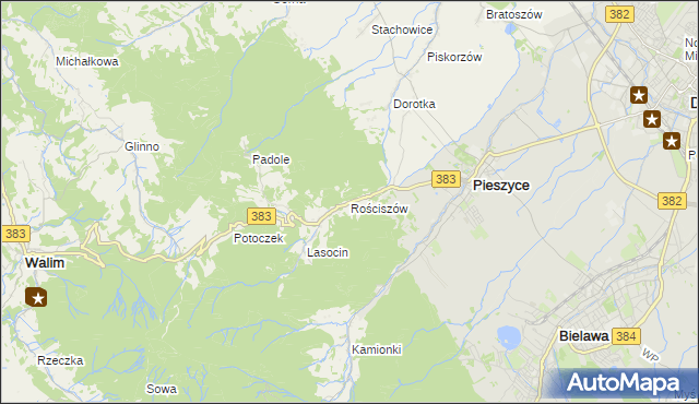 mapa Rościszów, Rościszów na mapie Targeo