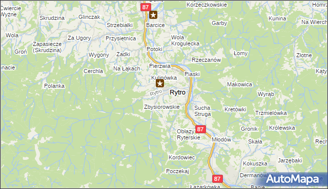 mapa Roztoka Ryterska, Roztoka Ryterska na mapie Targeo