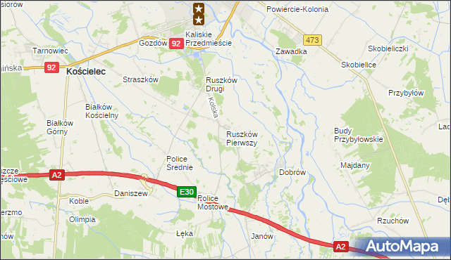 mapa Ruszków Pierwszy, Ruszków Pierwszy na mapie Targeo