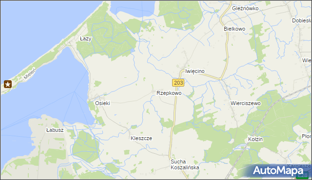 mapa Rzepkowo, Rzepkowo na mapie Targeo