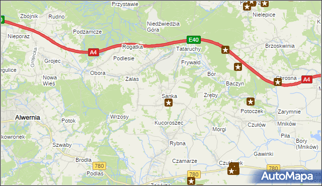 mapa Sanka, Sanka na mapie Targeo