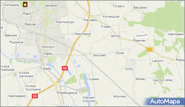 mapa Sikorowo gmina Inowrocław, Sikorowo gmina Inowrocław na mapie Targeo