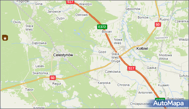 mapa Skorupy, Skorupy na mapie Targeo