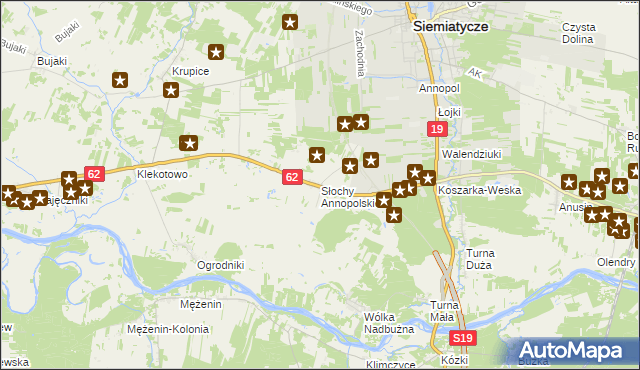 mapa Słochy Annopolskie, Słochy Annopolskie na mapie Targeo