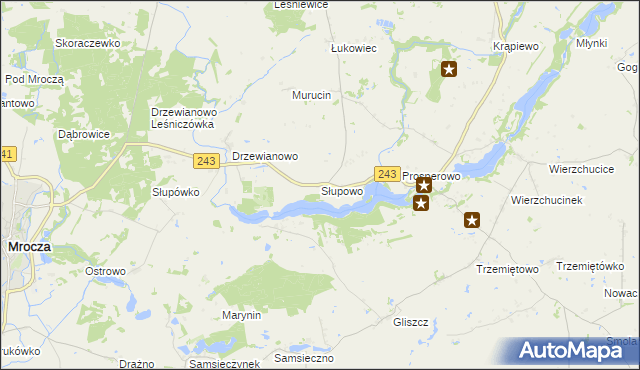 mapa Słupowo, Słupowo na mapie Targeo