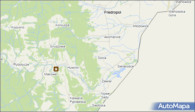 mapa Sólca, Sólca na mapie Targeo