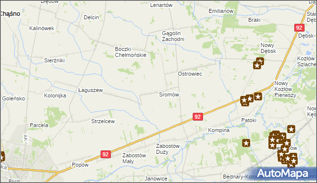 mapa Sromów, Sromów na mapie Targeo