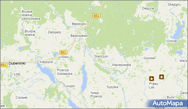 mapa Stańczyki, Stańczyki na mapie Targeo