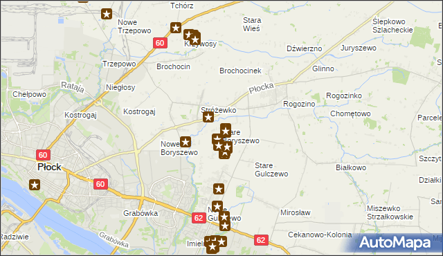 mapa Stare Boryszewo, Stare Boryszewo na mapie Targeo