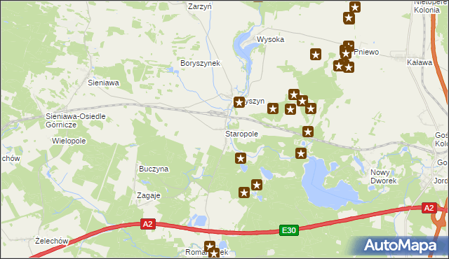 mapa Staropole gmina Lubrza, Staropole gmina Lubrza na mapie Targeo