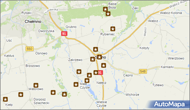 mapa Stolno powiat chełmiński, Stolno powiat chełmiński na mapie Targeo