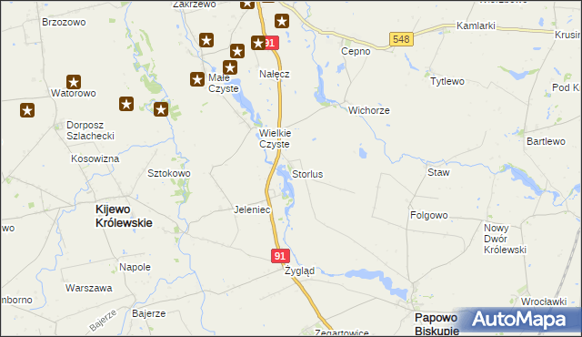 mapa Storlus, Storlus na mapie Targeo