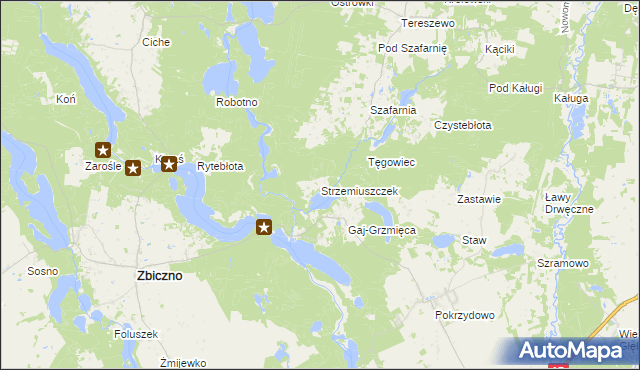 mapa Strzemiuszczek, Strzemiuszczek na mapie Targeo