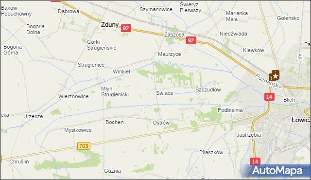 mapa Świące, Świące na mapie Targeo