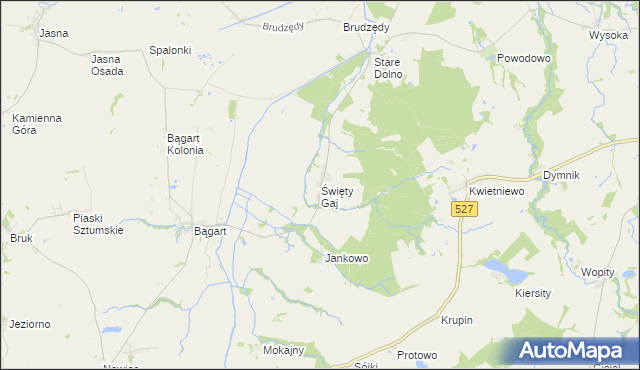 mapa Święty Gaj, Święty Gaj na mapie Targeo