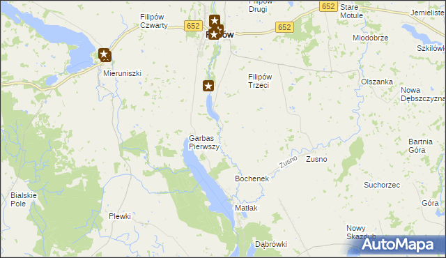 mapa Szafranki gmina Filipów, Szafranki gmina Filipów na mapie Targeo