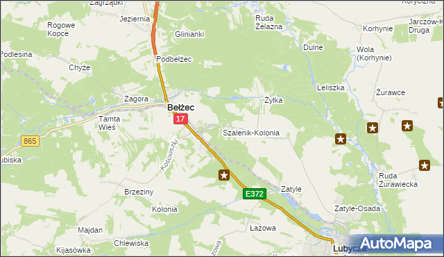 mapa Szalenik-Kolonia, Szalenik-Kolonia na mapie Targeo