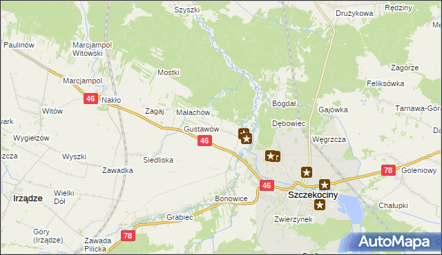 mapa Tęgobórz, Tęgobórz na mapie Targeo