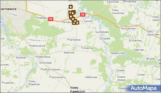 mapa Trzcianna, Trzcianna na mapie Targeo