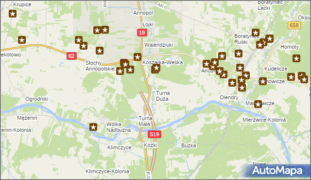 mapa Turna Duża, Turna Duża na mapie Targeo