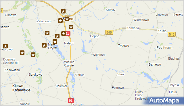 mapa Wichorze, Wichorze na mapie Targeo