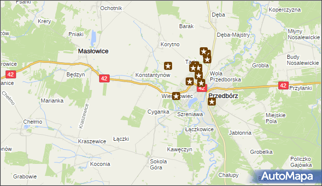 mapa Wierzbowiec, Wierzbowiec na mapie Targeo
