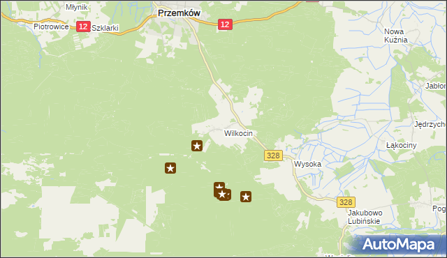 mapa Wilkocin, Wilkocin na mapie Targeo