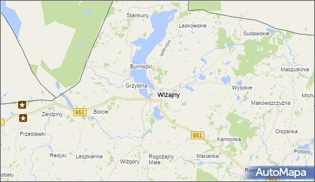 mapa Wiżajny, Wiżajny na mapie Targeo