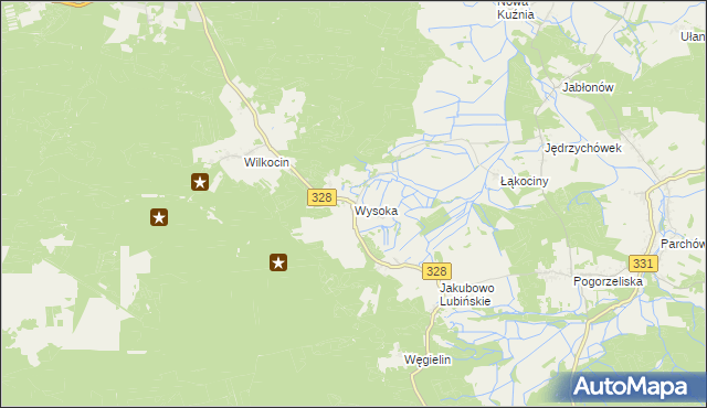 mapa Wysoka gmina Przemków, Wysoka gmina Przemków na mapie Targeo