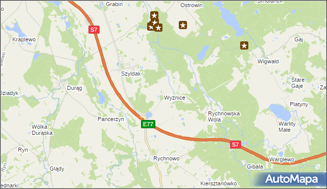 mapa Wyżnice, Wyżnice na mapie Targeo