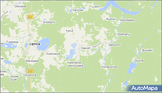 mapa Zapceń, Zapceń na mapie Targeo