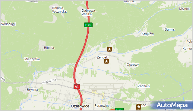 mapa Zendek, Zendek na mapie Targeo