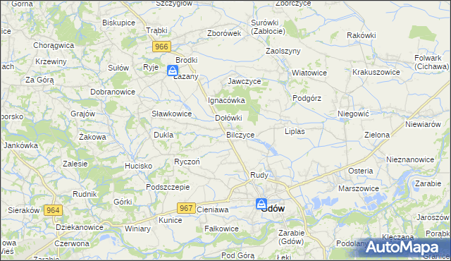 mapa Bilczyce, Bilczyce na mapie Targeo