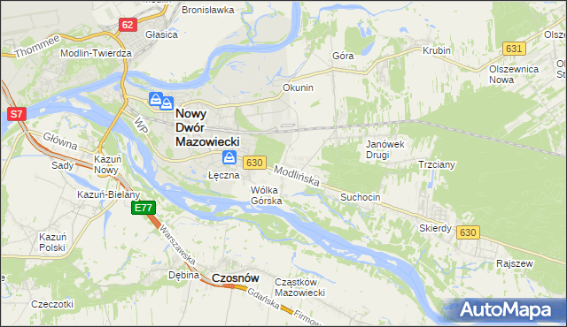 mapa Boża Wola gmina Jabłonna, Boża Wola gmina Jabłonna na mapie Targeo