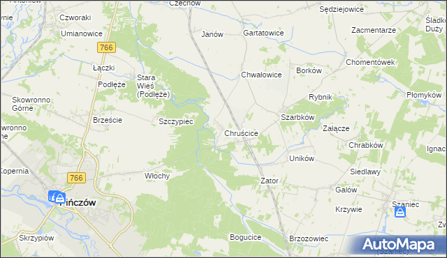 mapa Chruścice, Chruścice na mapie Targeo