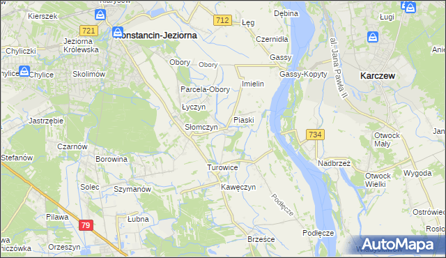 mapa Cieciszew, Cieciszew na mapie Targeo
