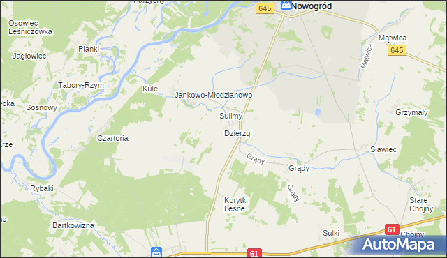 mapa Dzierzgi, Dzierzgi na mapie Targeo