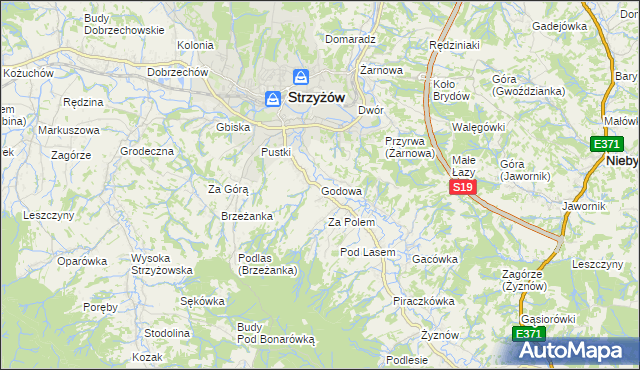 mapa Godowa, Godowa na mapie Targeo
