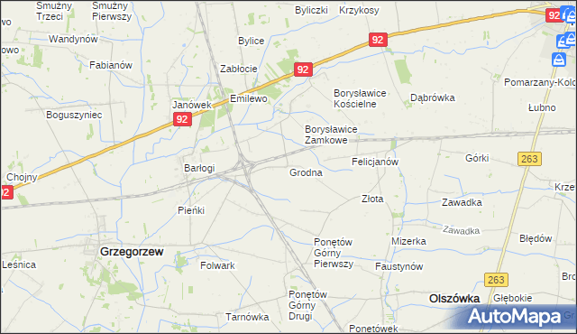 mapa Grodna, Grodna na mapie Targeo