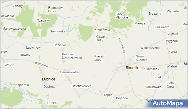 mapa Klasak Mały, Klasak Mały na mapie Targeo